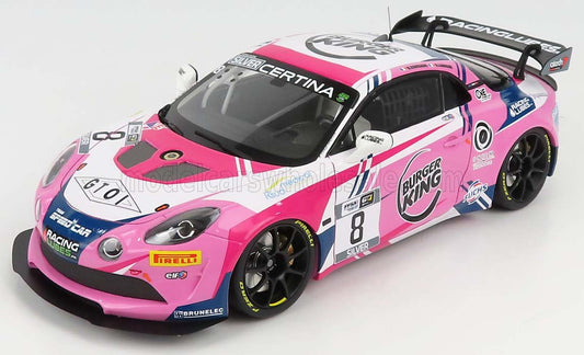 OTTO-MOBILE - 1/18 - RENAULT - A110 ALPINE GT4 TEAM SEED CAR N 8 2020 - PINK WHITE