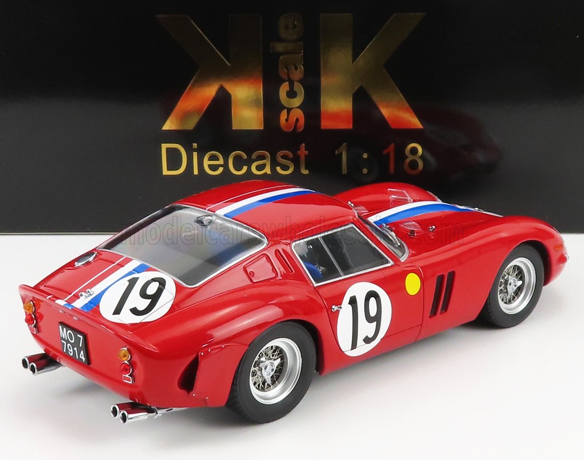 KK-SCALE - FERRARI - 250 GTO COUPE ch.3705gt TEAM PIERRE NOBLET N 19 2nd 24h LE MANS 1962 J.GUICHET - P.NOBLET