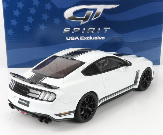 GT-SPIRIT - 1/18 - FORD USA - MUSTANG COUPE 5.0 R-SPEC RHD 2020 - WHITE BLACK