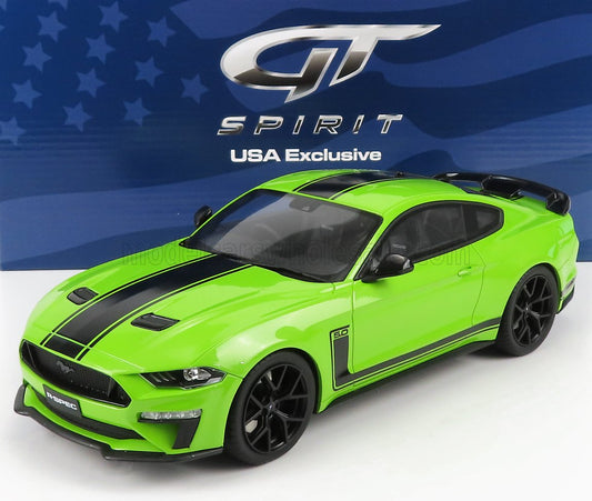 GT-SPIRIT - 1/18 - FORD USA - MUSTANG COUPE 5.0 R-SPEC RHD 2020 - LIGHT GREEN BLACK