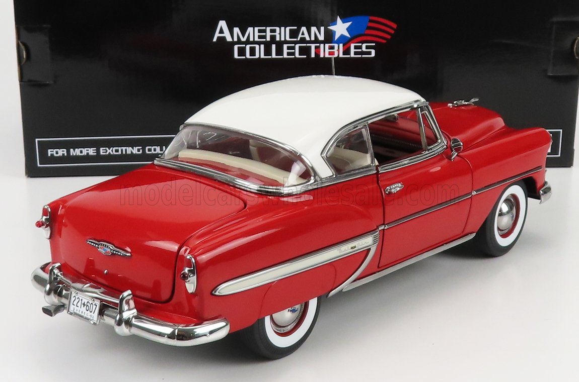 SUN-STAR - 1/18 - CHEVROLET - BEL AIR COUPE 1953 - RED WHITE
