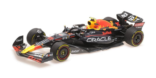 MINICHAMPS - 1/18 - RED BULL - F1 RB18 TEAM ORACLE RED BULL RACING N 11 3rd MEXICO GP 2022 SERGIO PEREZ - MATT BLUE YELLOW RED