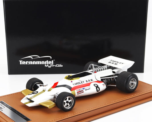 TECNOMODEL - 1/18 - BRM - F1 P160 N 8 2nd GP DUTCH 1971 PEDRO RODRIGUEZ - WHITE RED GOLD
