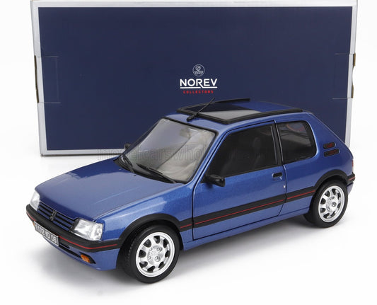NOREV - 1/18 - PEUGEOT - 205 1.9 GTi PTS RIMS 1992 - MIAMI BLUE
