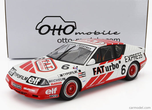 OTTO-MOBILE - 1/18 - RENAULT - GTA ALPINE N 6 EUROPA CUP 1987 J.GOUHIER - WHITE RED