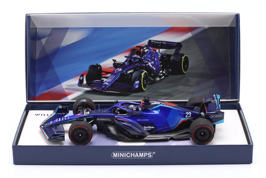 MINICHAMPS - 1/18 - WILLIAMS - F1 FW44 TEAM WILLIAMS RACING N 23 BAHRAIN GP 2022 ALEXANDER ALBON - BLUE