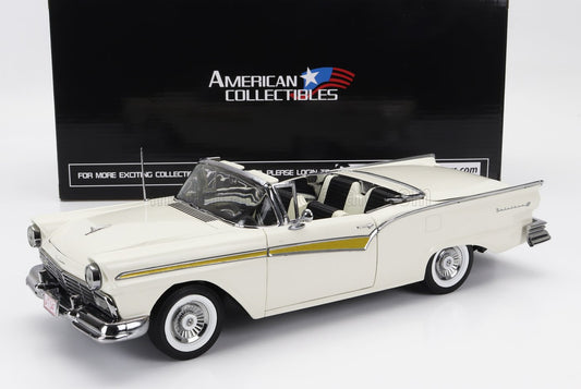SUN-STAR - 1/18 - FORD USA - FAIRLANE 500 SKYLINER CABRIOLET OPEN 1957 - COLONIAL WHITE