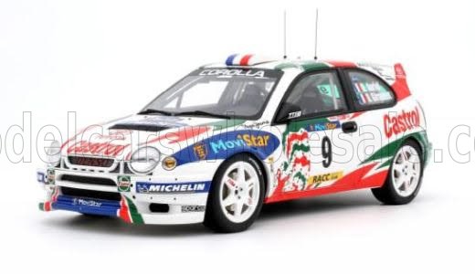 OTTO-MOBILE - 1/18 - TOYOTA - COROLLA WRC TEAM CASTROL N 9 WINNER RALLY CATALUNYA 1998 DIDIER AURIOL - DENIS GIRAUDET - WHITE BLUE RED