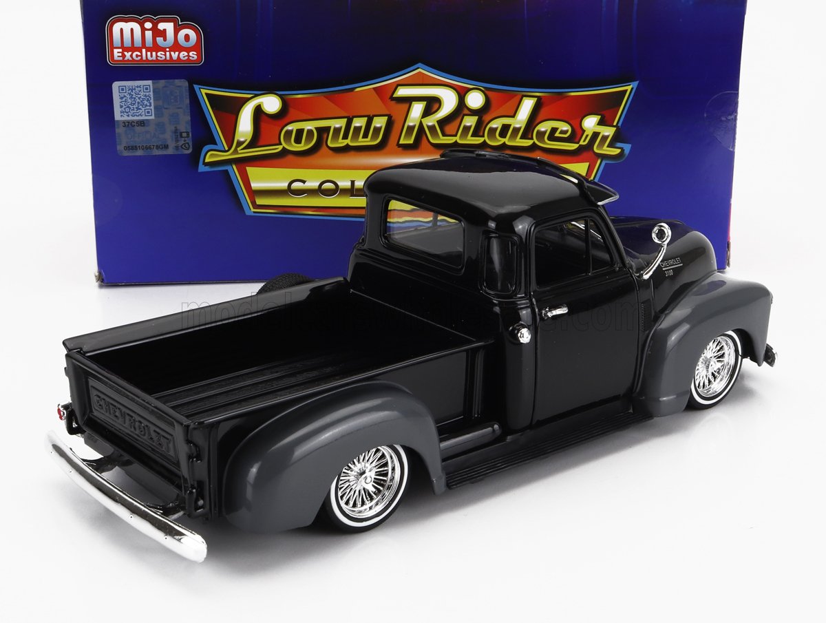 WELLY - 1/24 - CHEVROLET - 3100 PICK-UP LOW RIDER 1953 - BLACK GREY
