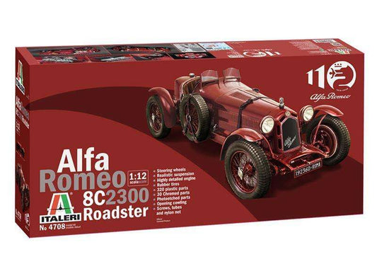 Alfa Romeo 8C 2300 Roadster Kit Montaggio 1/12 modellino da collezione 149 lacasadelmodellismo