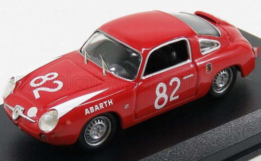 BEST-MODEL - 1/43 - FIAT - 850 ABARTH ZAGATO N 82 WINNER 500km NURBURGRING 1960 CASTELLINA - VINATIER - RED WHITE 1/43 1/43 modellino da collezione 53 lacasadelmodellismo