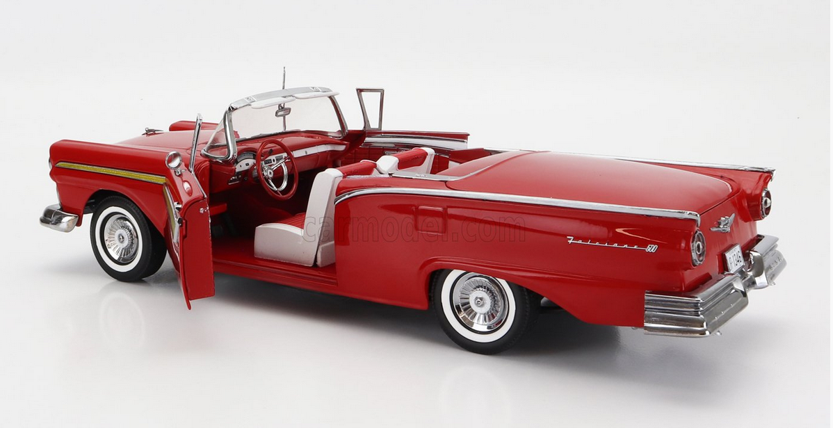 SUN-STAR - 1/18 - FORD USA - FAIRLANE 500 SKYLINER CABRIOLET OPEN 1957 - FLAME RED
