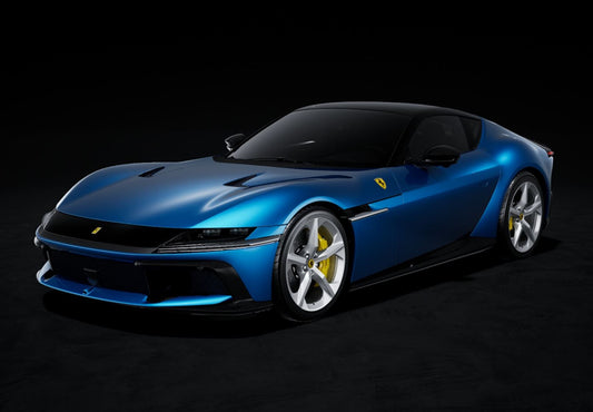 BBRModels - 1/18 Ferrari 12 Cilindri Coupe Blu Corsa  con Vetrinetta
