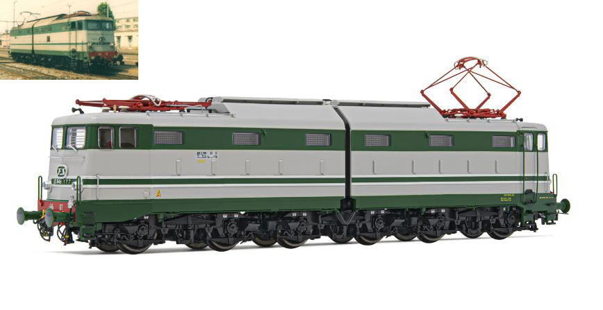 FS ELECTRIC LOCOMOTIVE E 646 2nd SERIES GREEN GREY ALUM. EPOCA IV 1:87