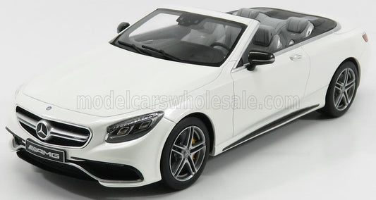 GT-SPIRIT - 1/18 - MERCEDES BENZ - S-CLASS S63 AMG CABRIOLET OPEN 2017 - DESIGNO DIAMOND WHITE BRIGHT