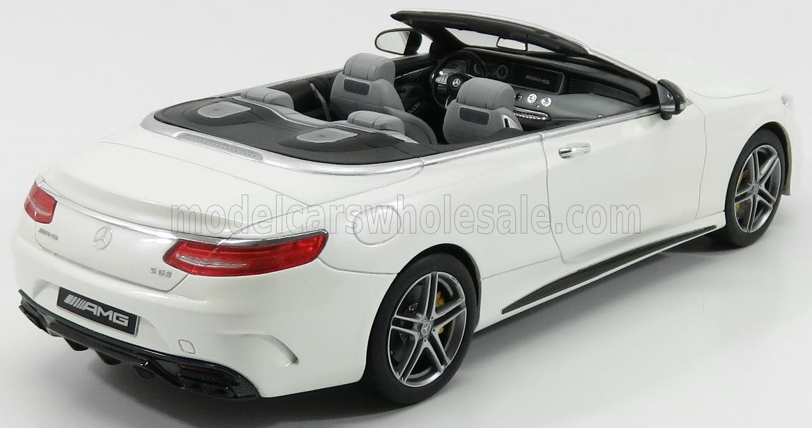 GT-SPIRIT - 1/18 - MERCEDES BENZ - S-CLASS S63 AMG CABRIOLET OPEN 2017 - DESIGNO DIAMOND WHITE BRIGHT