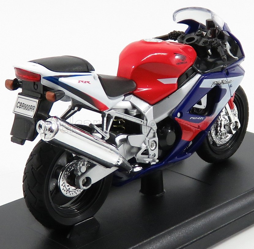 WELLY - 1/18 - HONDA - CBR 900RR FIREBLADE 1997 - RED BLUE WHITE