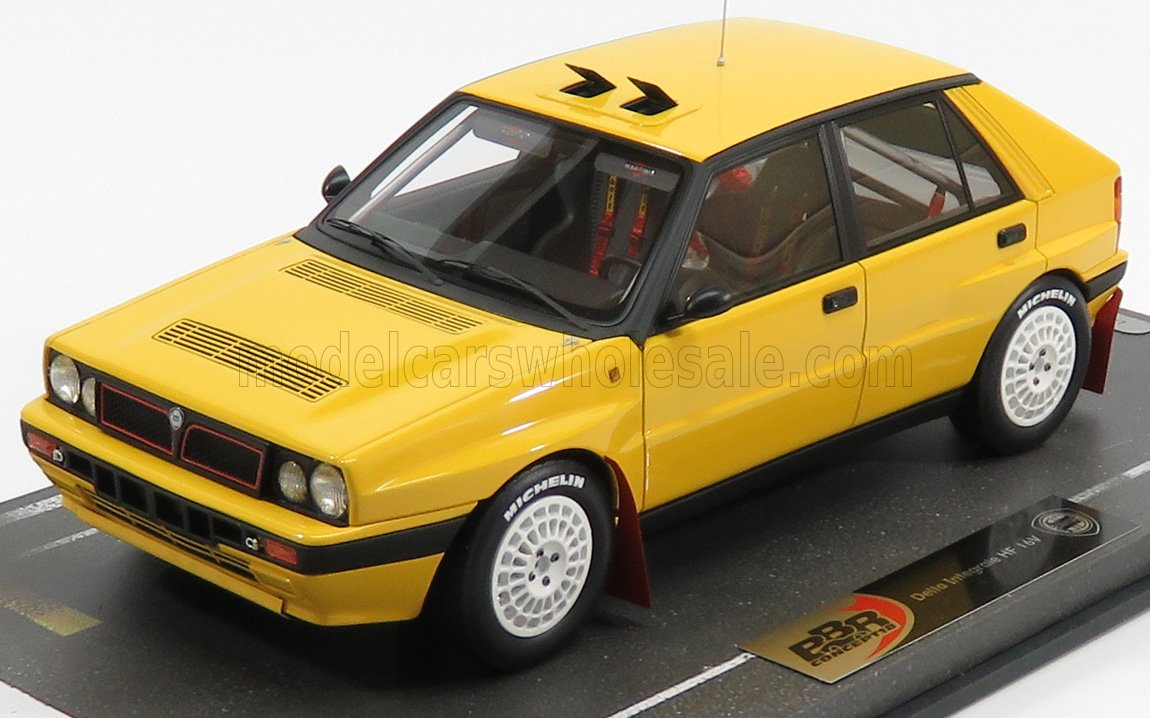 BBR-MODELS - 1/18 - LANCIA - DELTA HF INTEGRALE 16V N 0 BASE RALLY 1989 - YELLOW