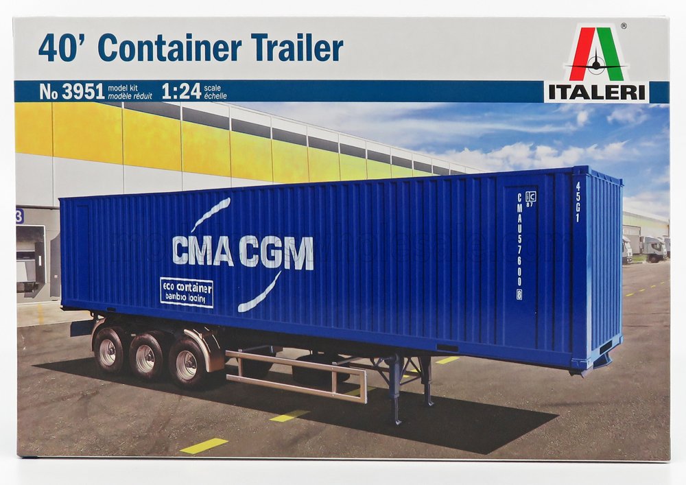 ITALERI - ACCESSORIES - TRAILER FOR TRUCK - RIMORCHIO TRASPORTO CONTAINER