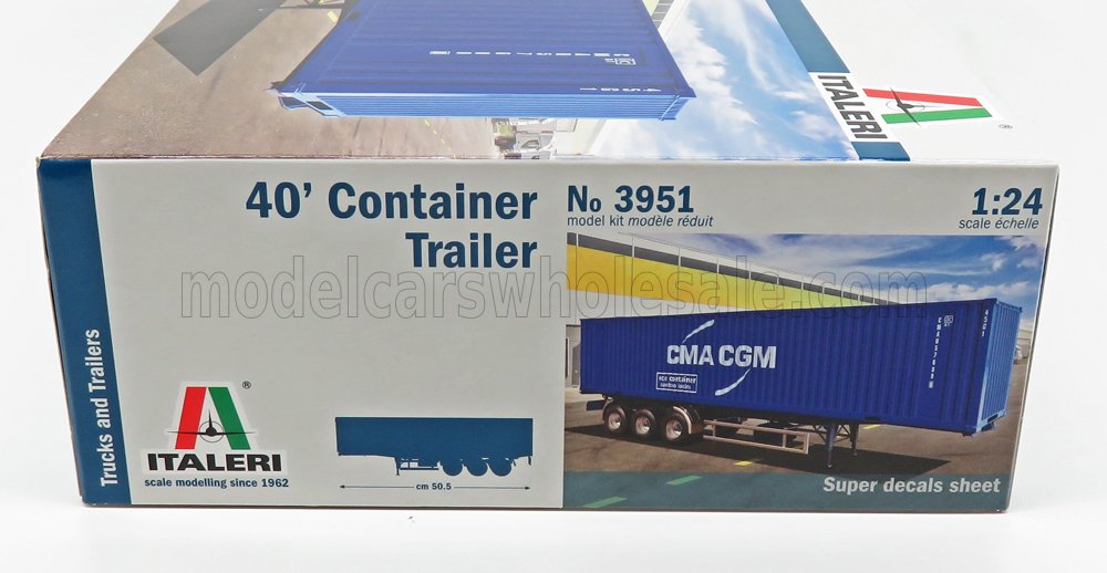 ITALERI - ACCESSORIES - TRAILER FOR TRUCK - RIMORCHIO TRASPORTO CONTAINER