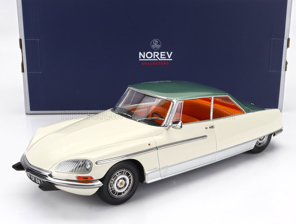 NOREV - 1/18 - CITROEN - DS21 LE LEMAN 1968 - IVORY GREEN MET