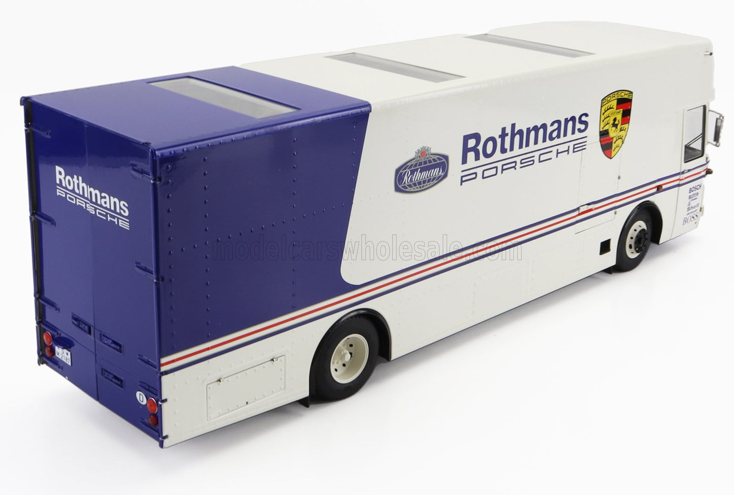 SCHUCO - MERCEDES BENZ - O317 TRUCK CAR TRANSPORTER PORSCHE ROTHMANS 1984