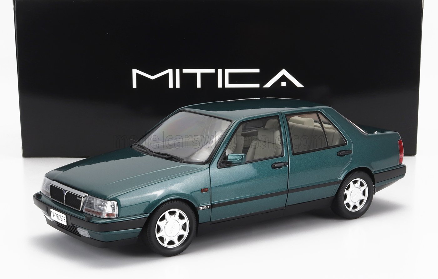 MITICA-DIECAST - 1/18 - LANCIA - THEMA TURBO 16V LX 2S 1991 - BLUE PETROL MET (GREEN)