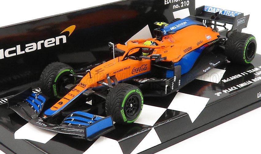 MINICHAMPS - McLAREN - F1 MCL35L MERCEDES M12 EQ POWER+ TEAM MCLAREN N 4 3rd EMILIA ROMAGNA ITALY GP 2021 LANDO NORRIS