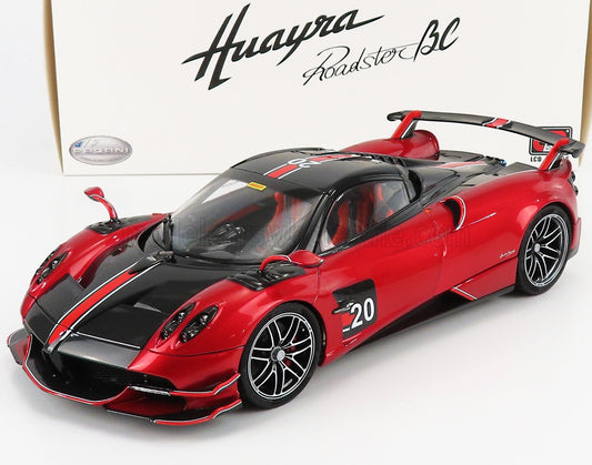 LCD-MODEL - 1/18 - PAGANI - HUAYRA BC ROADSTER N 20 2017 - RED BLACK