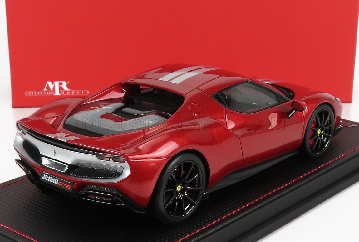 MR-MODELS - FERRARI - 296 GTB HYBRID 830HP V6 ASSETTO FIORANO 2021 - CON VETRINA - WITH SHOWCASE