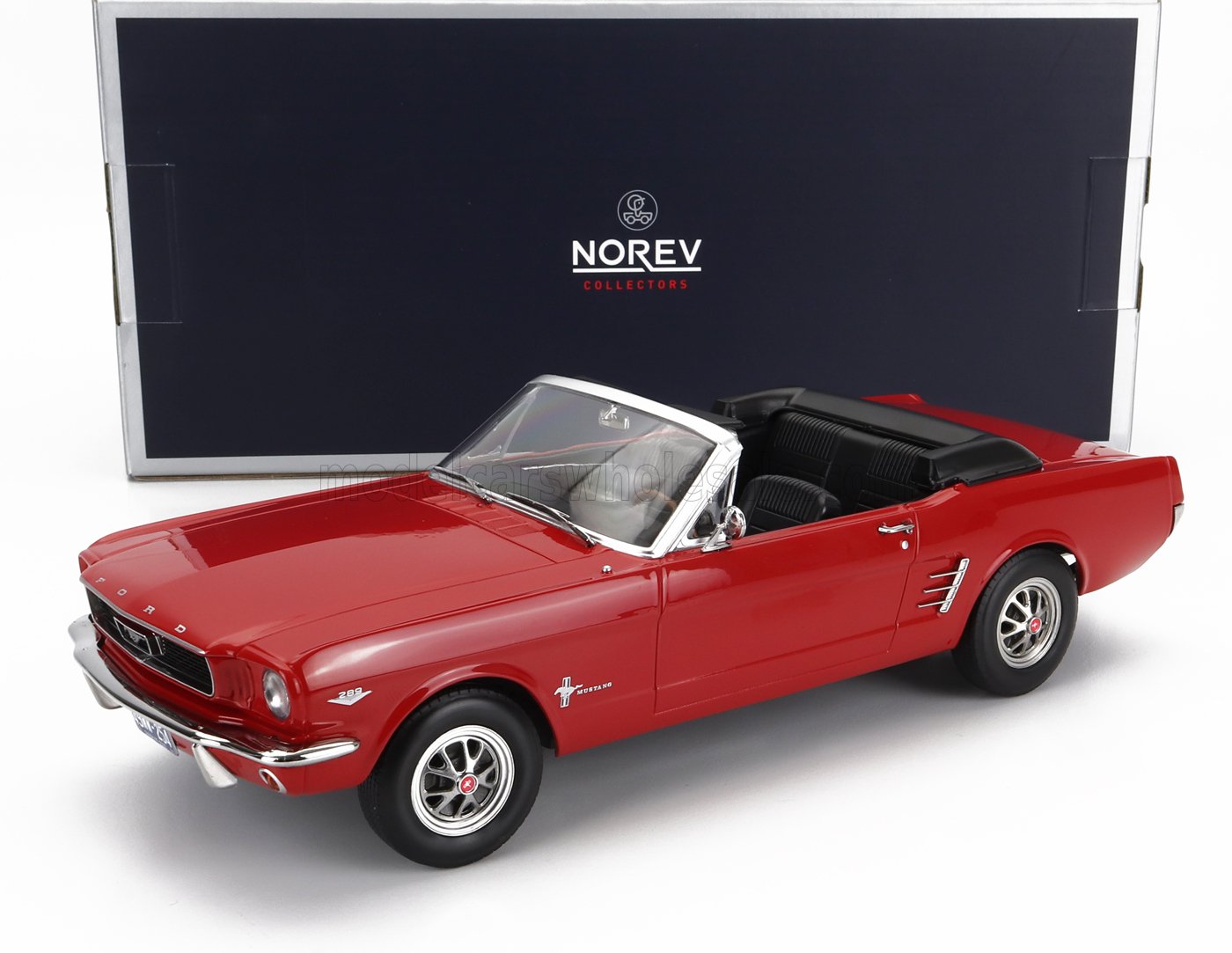 NOREV - 1/18 - FORD USA - MUSTANG COVERTIBLE 1966 - RED