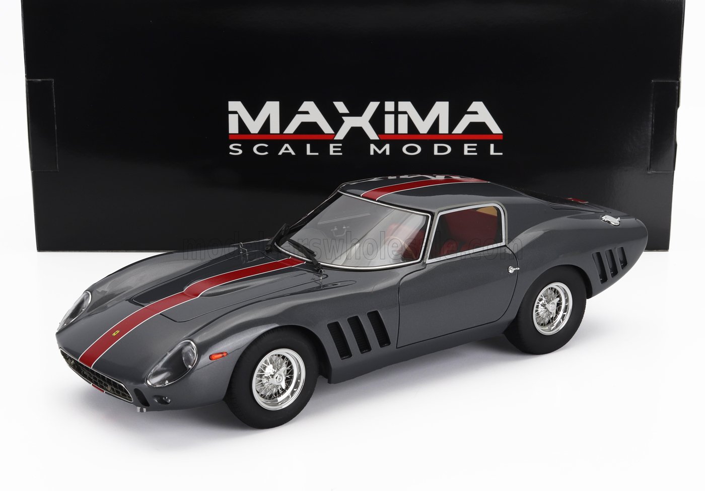 MAXIMA - 1/18 - FERRARI - 250 GT DROGO SPECIALE #3213GT 1963 - GREY MET RED