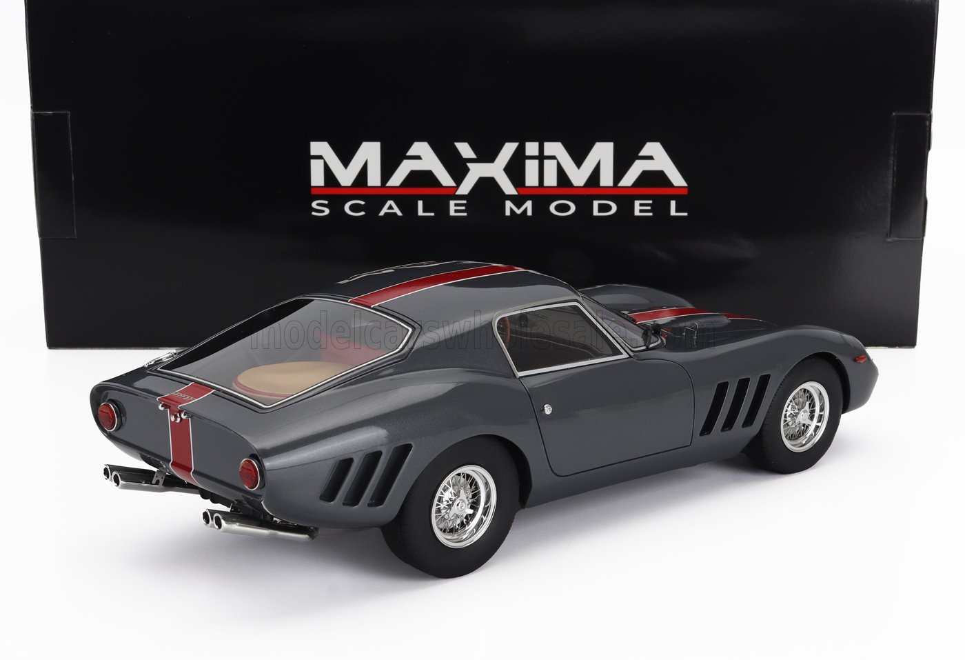 MAXIMA - 1/18 - FERRARI - 250 GT DROGO SPECIALE #3213GT 1963 - GREY MET RED