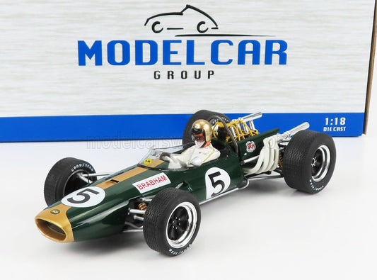 MCG - 1/18 - BRABHAM - F1 BT20 N 5 2nd MEXICO GP WORLD CHAMPION 1966 JACKY BRABHAM - BRITISH RACING GREEN