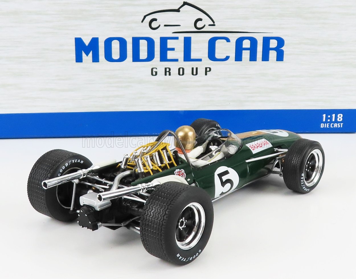 MCG - 1/18 - BRABHAM - F1 BT20 N 5 2nd MEXICO GP WORLD CHAMPION 1966 JACKY BRABHAM - BRITISH RACING GREEN