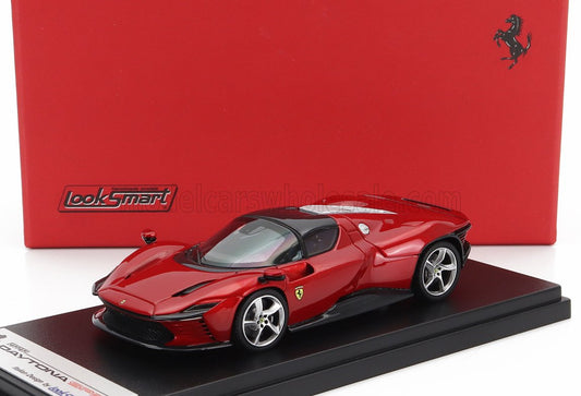 LOOKSMART - 1/43 - FERRARI - DAYTONA SP3 CLOSED ROOF 2022 - ROSSO MAGMA - RED MET