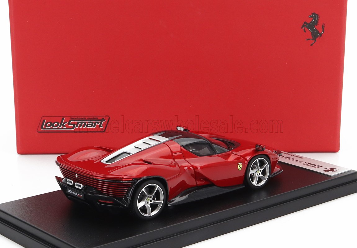 LOOKSMART - 1/43 - FERRARI - DAYTONA SP3 CLOSED ROOF 2022 - ROSSO MAGMA - RED MET