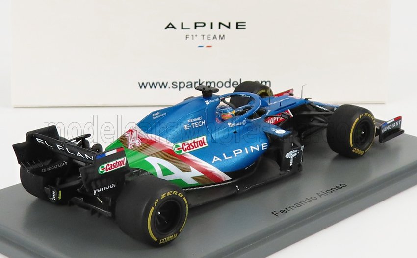 SPARK-MODEL - RENAULT - F1 A521 RENAULT E-TECH 20B TEAM ALPINE N 14 8th ABU DHABI GP 2021 FERNANDO ALONSO