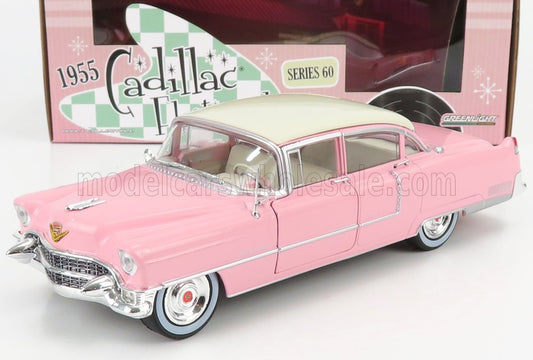 GREENLIGHT - 1/24 - CADILLAC - FLEETWOOD SERIES 60 1955 - PINK WHITE