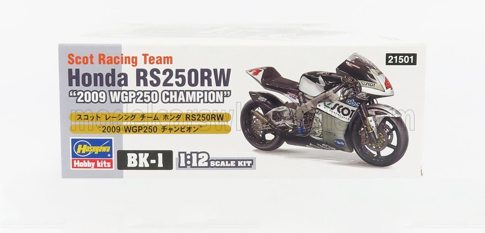 HASEGAWA - 1/12 - HONDA - RS250RW N 4 250GP CHAMPION SEASON 2009 H.AOYAMA