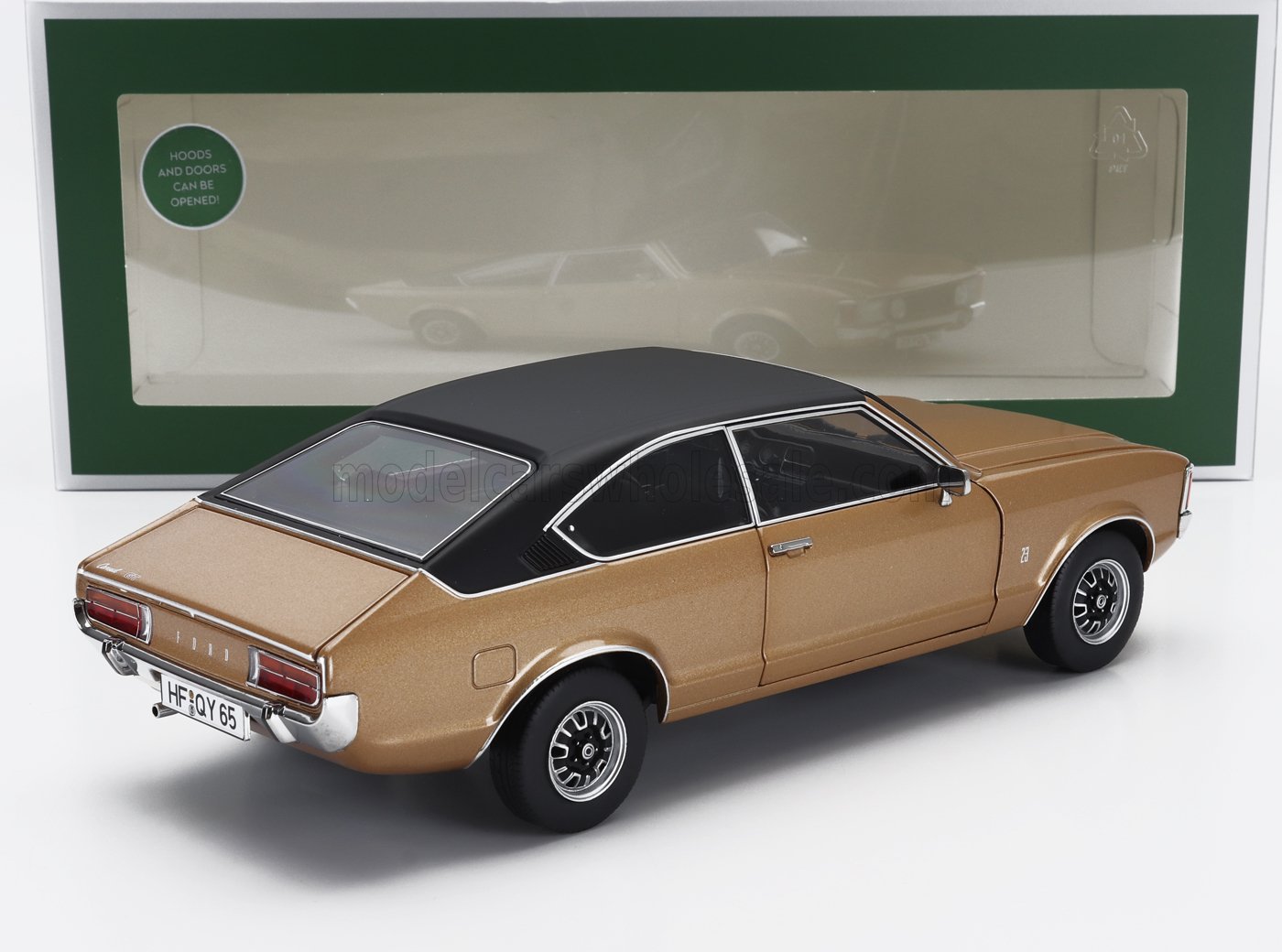 TOURING MODELCARS - 1/18 - FORD ENGLAND - GRANADA CONSUL 2.3L V6 GT COUPE II SERIES 1975 - BROWN MET BEIGE