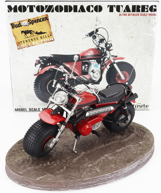 CLC-MODELS - 1/12 - MOTOZODIACO - TUAREG 1972 - FROM MOVIE - ALTRIMENTI CI ARRABBIAMO - TV SERIES - MOTORCYCLE - RED