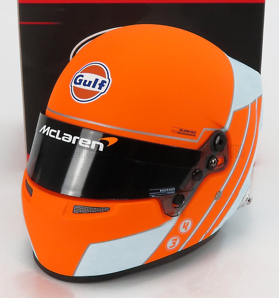 MINI HELMET -  F1 CASCO HELMET MCL35L TEAM MCLAREN N 3 MONACO GP 2021 DANIEL RICCIARDO N 4 MONACO GP 2021 LANDO NORRIS