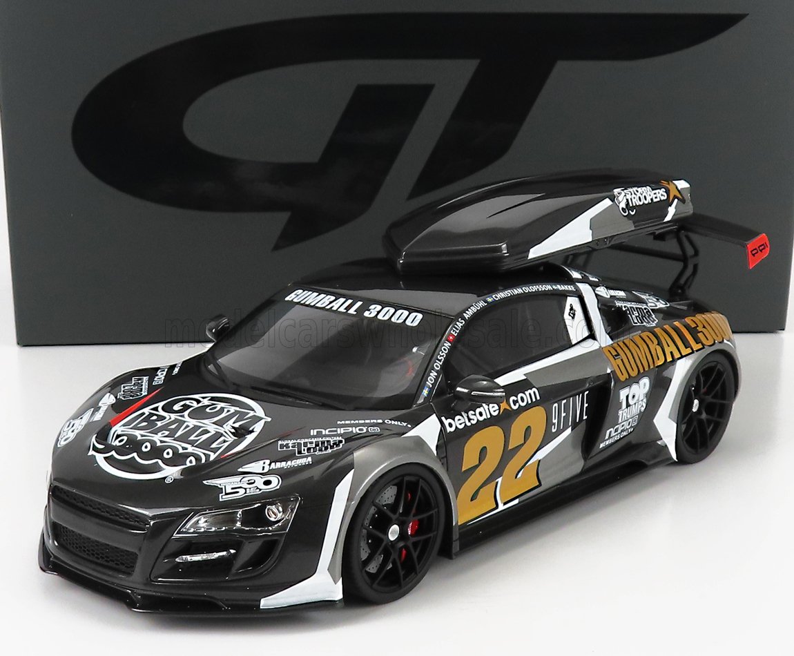 GT-SPIRIT - 1/18 - AUDI - R8 N 22 GUMBALL 2020 - BLACK