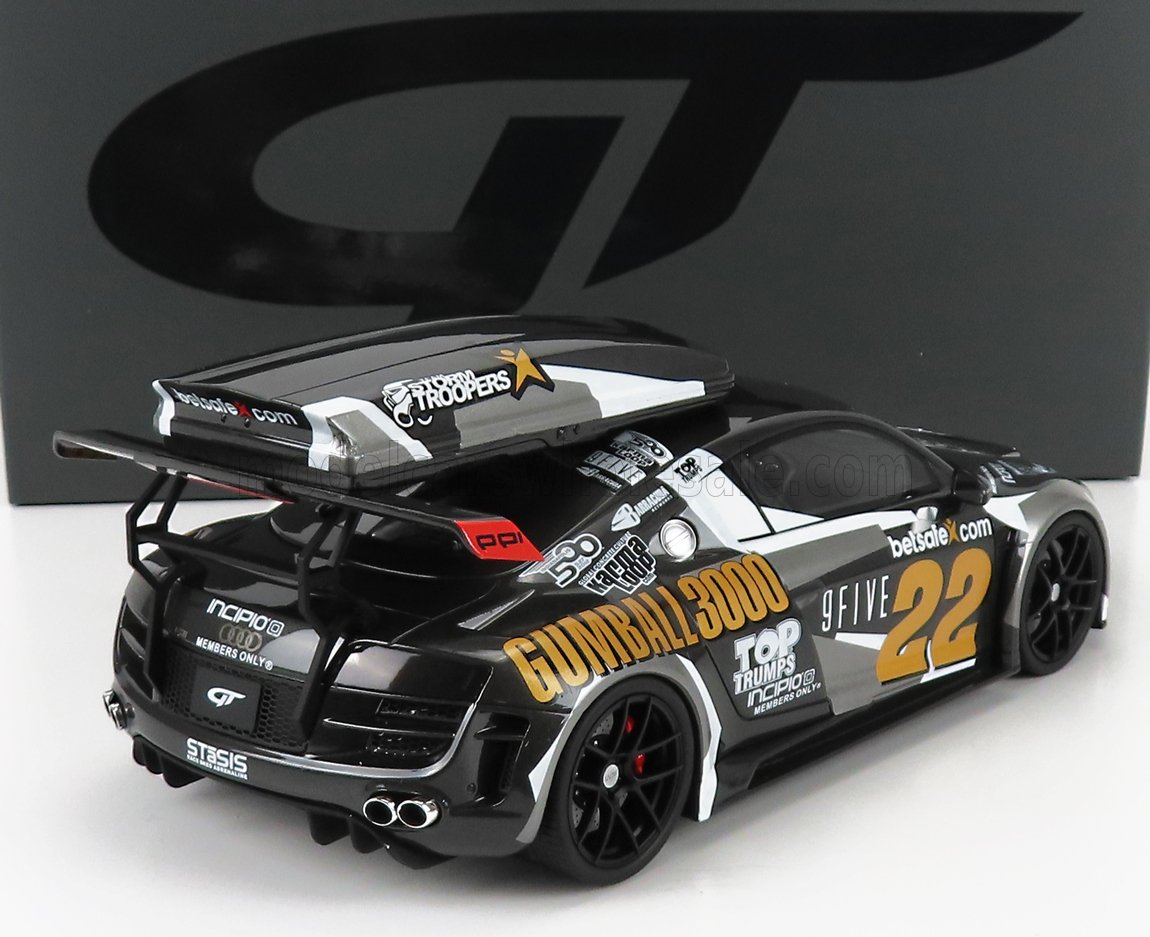 GT-SPIRIT - 1/18 - AUDI - R8 N 22 GUMBALL 2020 - BLACK