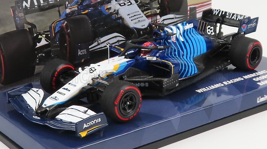 MINICHAMPS - WILLIAMS - F1 FW43B MERCEDES M12 EQ POWER+ TEAM WILLIAMS RACING N 63 BAHRAIN GP 2021 GEORGE RUSSEL