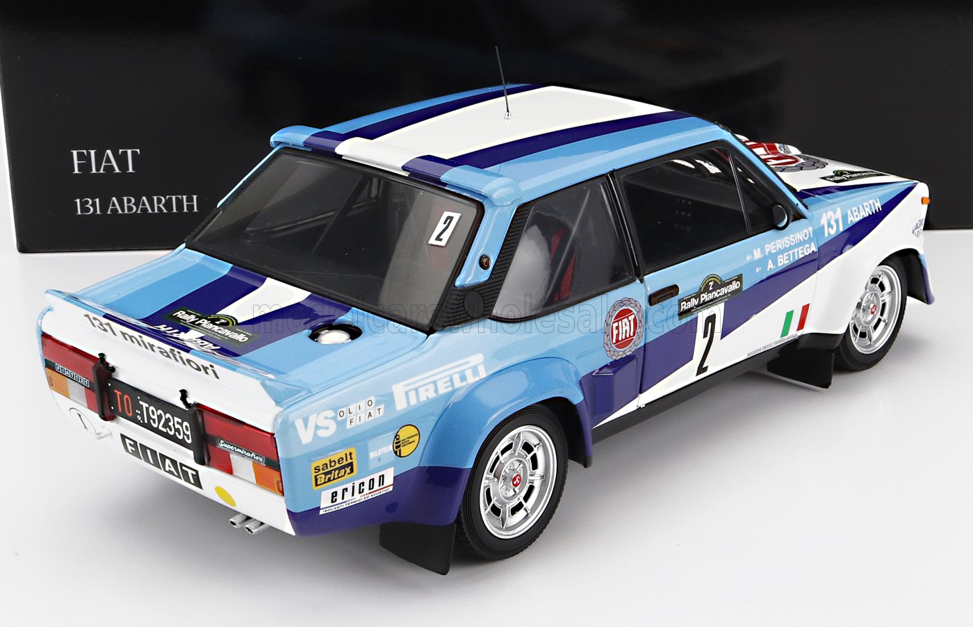 KYOSHO - FIAT - 131 ABARTH N 2 WINNER RALLY PIANCAVALLO 1981 A.BETTEGA - M.PERISSINOT