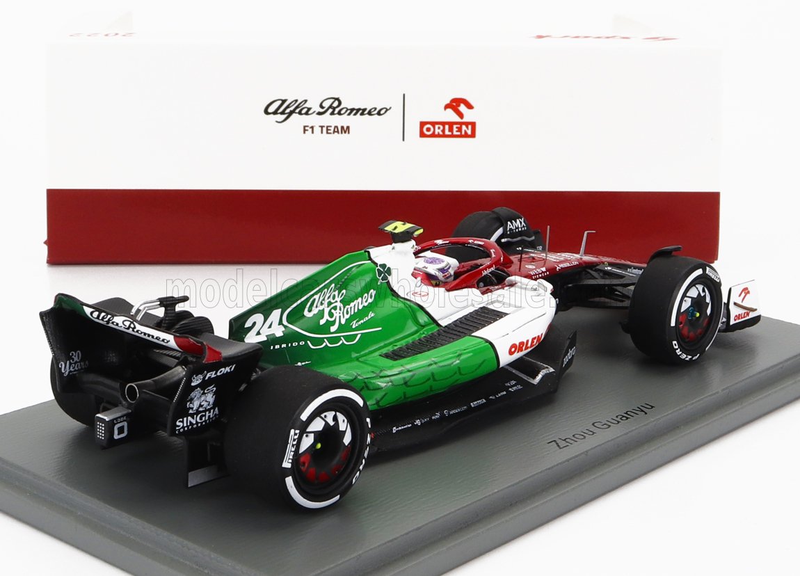 SPARK-MODEL - 1/43 - ALFA ROMEO - F1 C42 TEAM ORLEN RACING N 24 AZERBAIJAN GP 2022 GUANYU ZHOU - WHITE RED MET GREEN