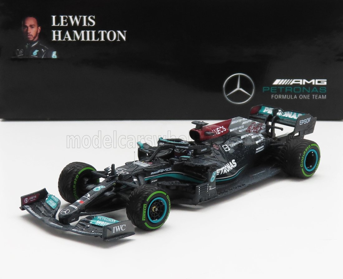 MINICHAMPS - MERCEDES GP - F1 W12 TEAM AMG PETRONAS N 44 - ALONE ON THE STARTING GRID - 2nd HUNGARY GP (WITH RAIN EFFECT) GP 2021 LEWIS HAMILTON