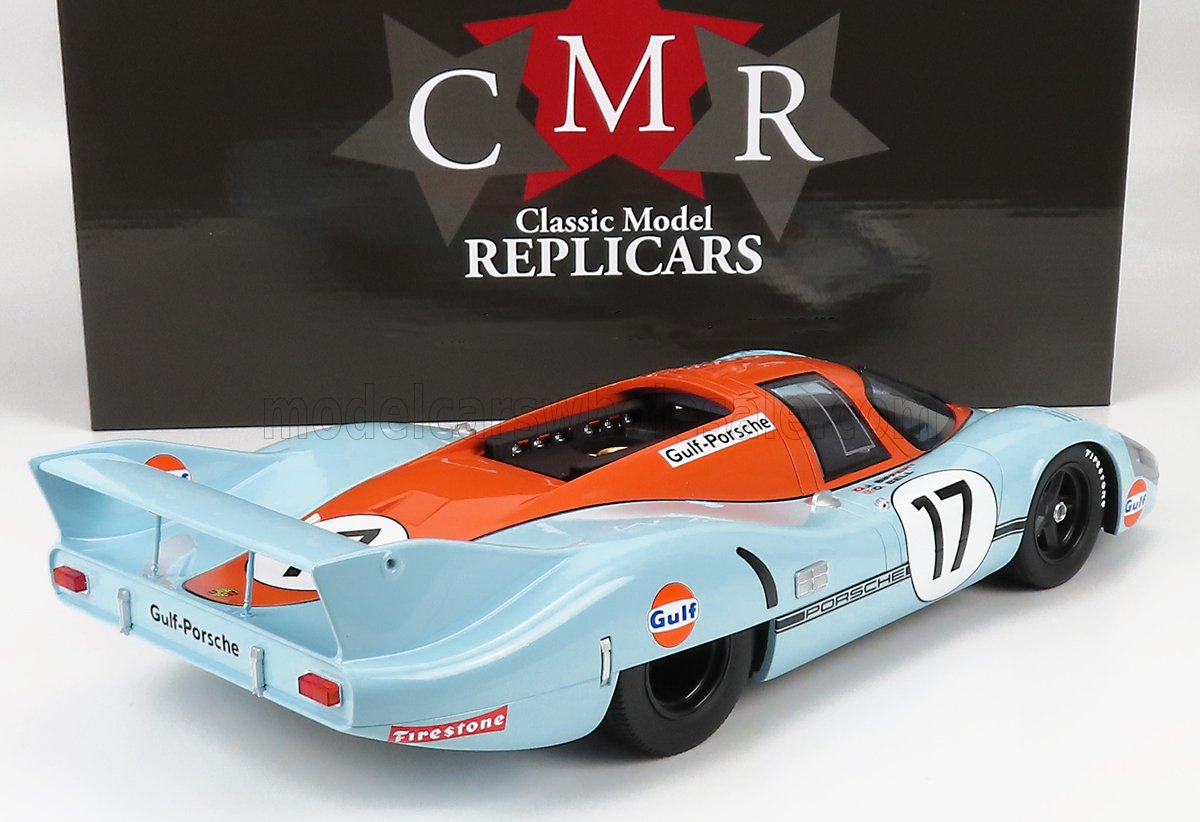 CMR - 1/12 - PORSCHE - 917LH 4.9L TEAM JOHN WYER AUTOMOTIVE ENGINEERING LTD. N 17 24h LE MANS 1971 J.SIFFERT - D.BELL - LIGHT BLUE ORANGE